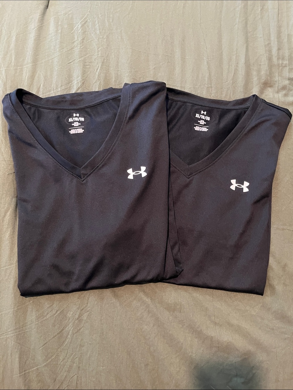 Under Armour Woman’s Black V-Neck Performance Shirt BOGO
